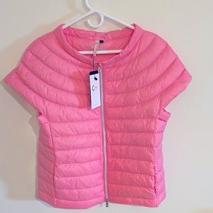 Cotes St. Ives Down Vest in Bubble Gum Pink NWT Large